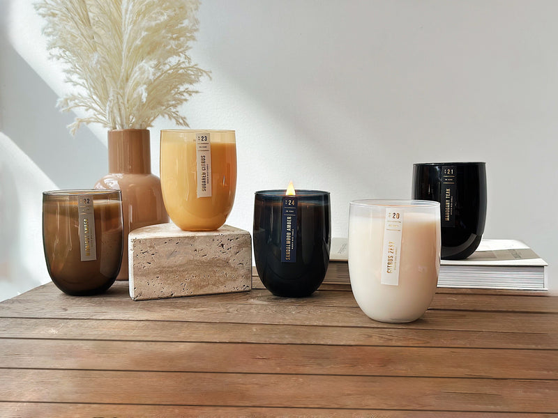 Wooden wick candles