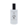 bClean kitchen room and linen spray bottle. White bottle with black lid.