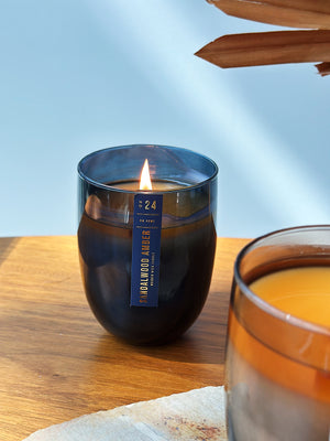 Sandalwood Amber Wooden Wick Candle