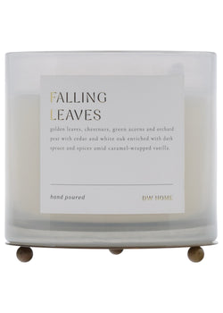 Candle with a label on a white background