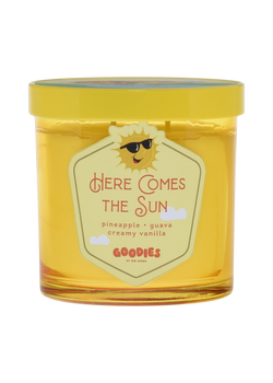Goodies, yellow, here comes the sun candle