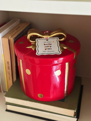 Holly Jolly Pine Ceramic Four Wick Candle