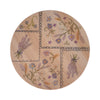 A Lavender Bouquet wooden lid with printed flowers and candles on it.