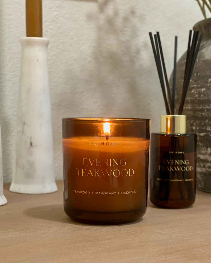Evening Teakwood Candle Single Wick
