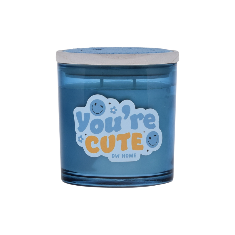 Blue Goodies, you're cute candle with winky eye design