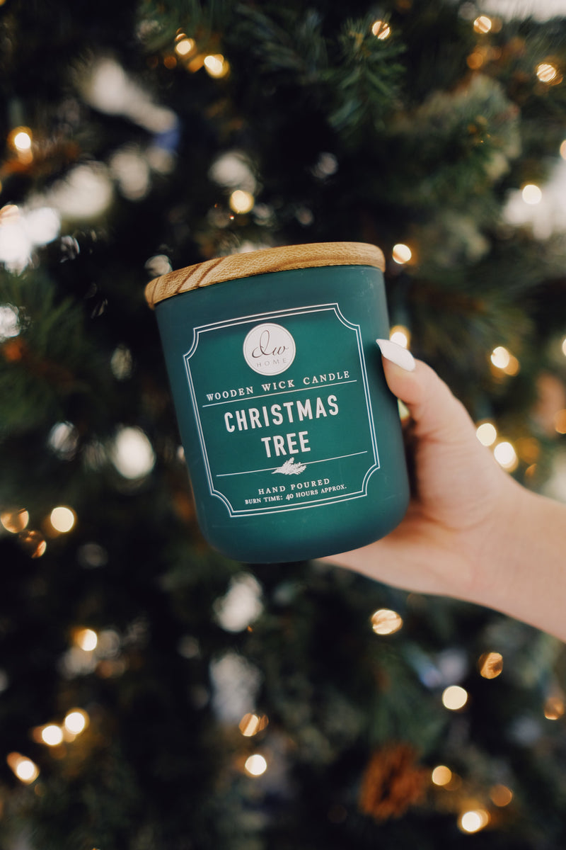 Christmas Tree Candle Wooden Wick