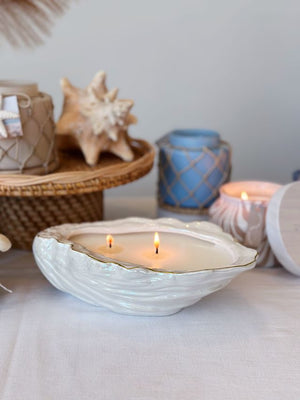 Calming Waves Ceramic Candle Double Wick