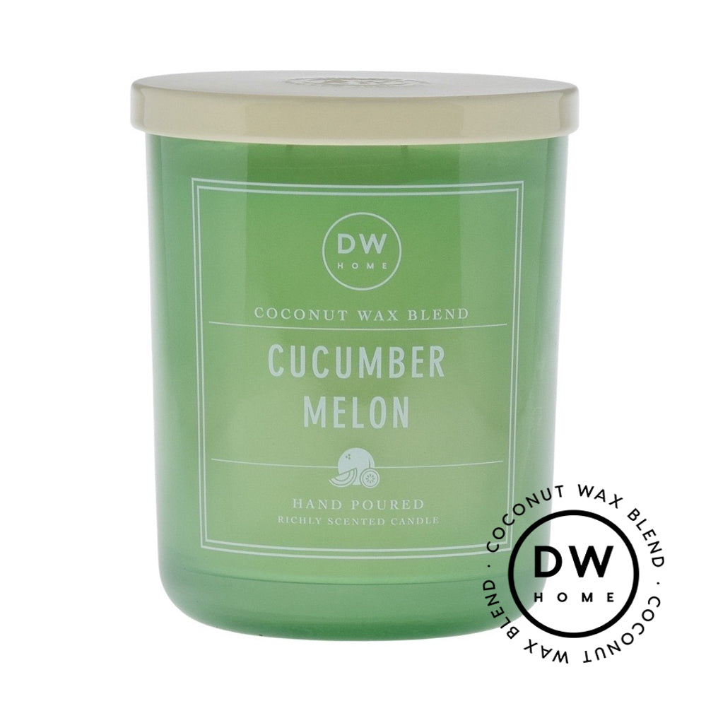 Colonial Candle Cucumber Melon 11 oz 2 Wick Candle, White