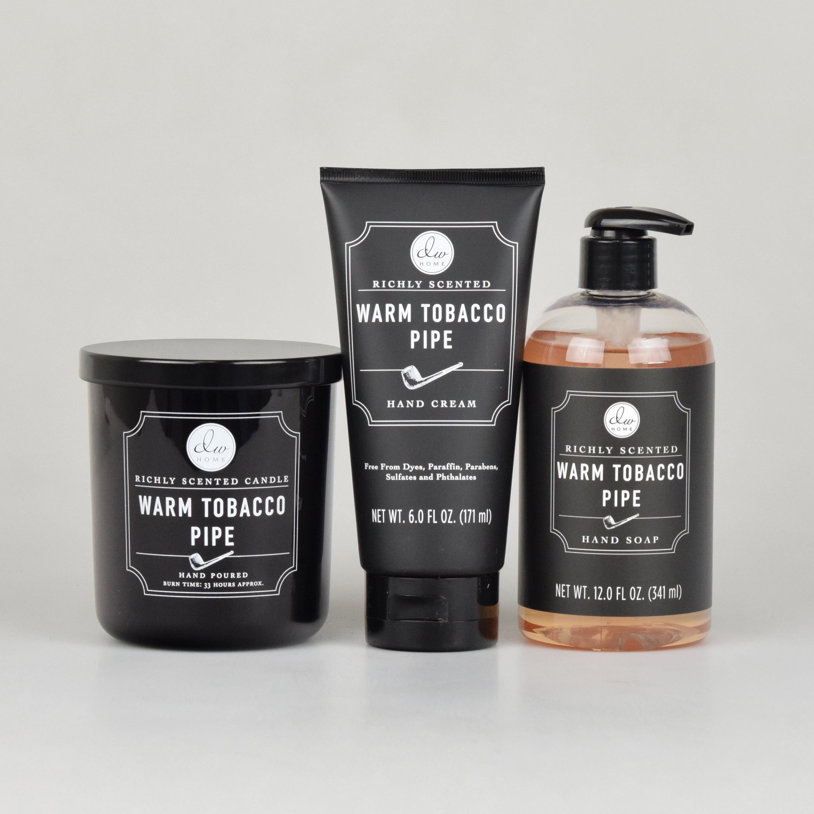 Warm Tobacco Pipe Body Care Bundle (Save !) DW Home Candles