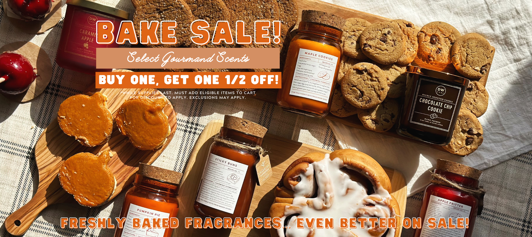 Bake Sale: Buy One, Get One 50% OFF! – DW Home Candles