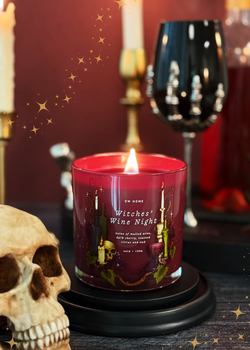Witches' Wine Night Wooden Wick Candle