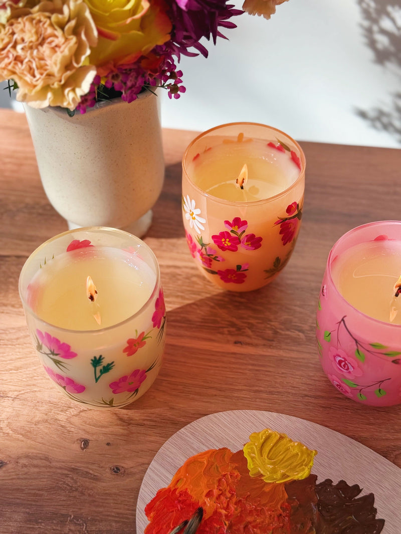 Peony Petals Single Wick Candle
