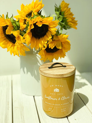 Sunflower And Clover Candle Single Wick