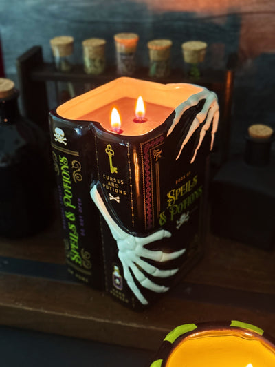 Spells and Potions | Ceramic Book Double Wick