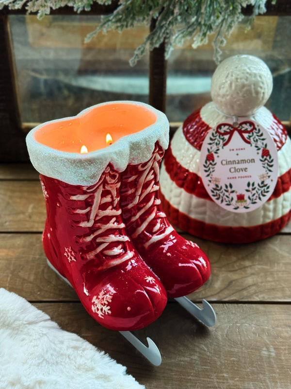 Cinnamon Twirl Ceramic Double Wick Candle