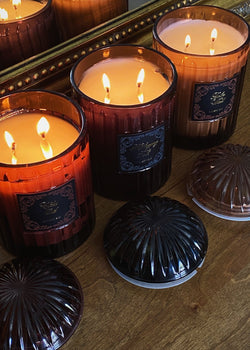 Amber Wood Candle Double Wick