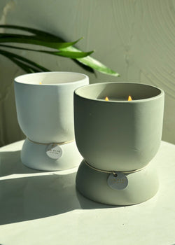 Ceramic Meditation Candle Double Wick