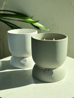 Ceramic Meditation Candle Double Wick