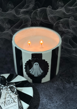 Haunted Cedar | Ceramic Double Wick Candle