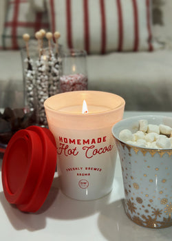 Homemade Hot Cocoa Candle Single Wick