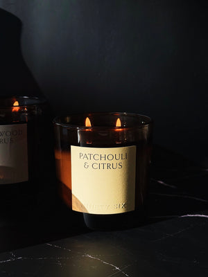 Patchouli & Citrus Double Wick Candle