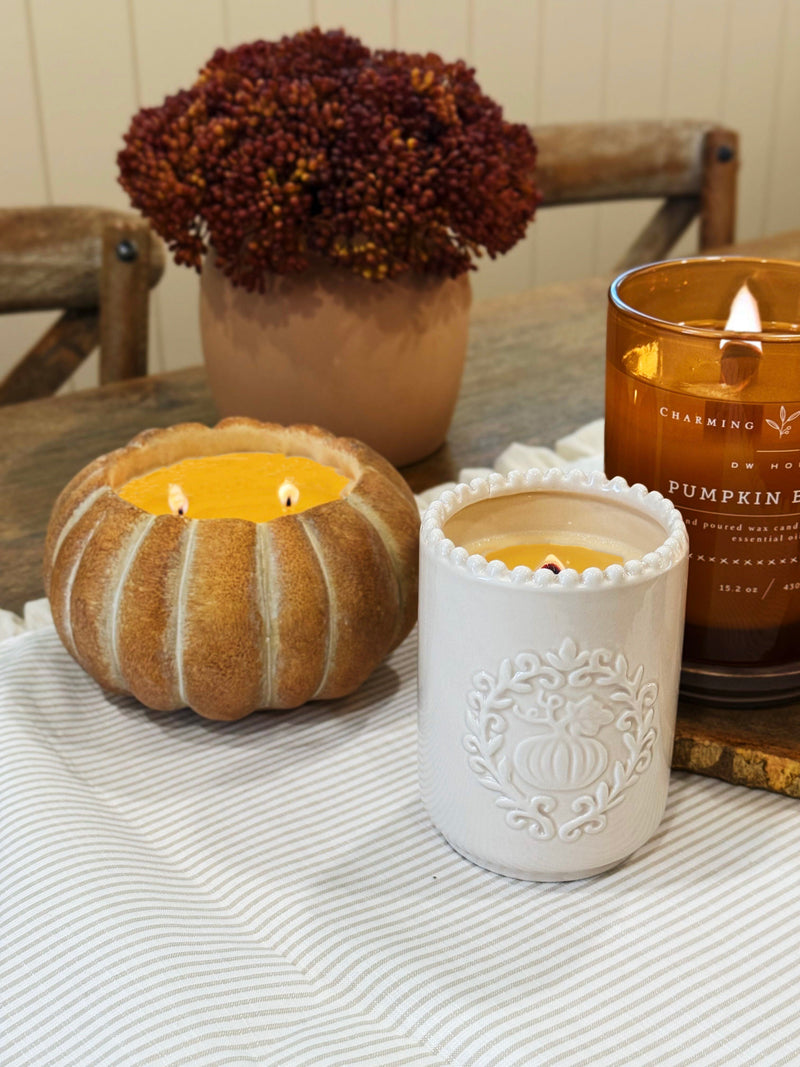 Pumpkin Brulee | Cement Double Wick Candle