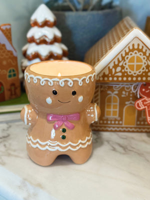 Gingerbread Cookies Ceramic Single Wick Candle