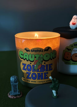 Caution: Zombie Zone Candle Single Wick