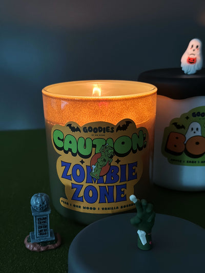 Caution: Zombie Zone Candle Single Wick