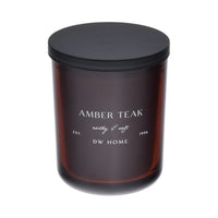 DW Home | Amber Teak Scented Candle | Premium Wax & Lead-Free Wicks | Large Double Wick