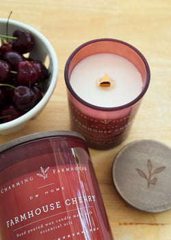 Farmhouse Cherry WOODEN WICK Candle