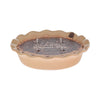 Pie-shaped candle with 'Pecan Pie' text on a white background