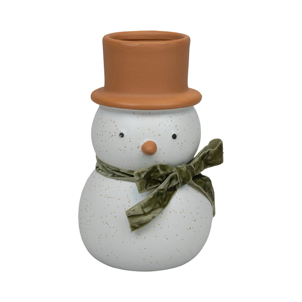 Frosted Vanilla | Ceramic Snowman – DW Home Candles