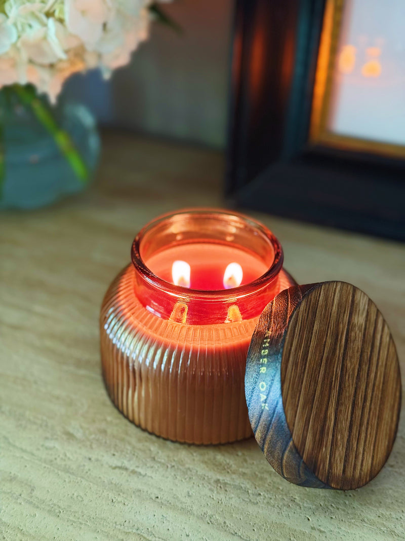 Amber Oak Candle Double Wick