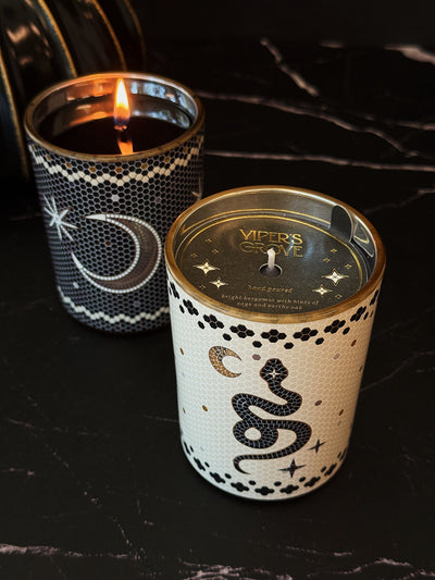 Viper’s Grove | Mosaic Snake Single Wick Candle