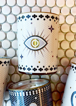 Amber Aura | Mosaic Eye Single Wick Candle
