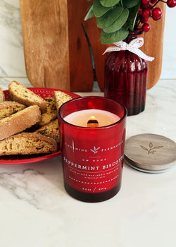 Peppermint Biscotti Candle Wooden Wick
