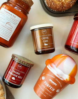 Orange Cinnamon Roll Mini Candle Single Wick