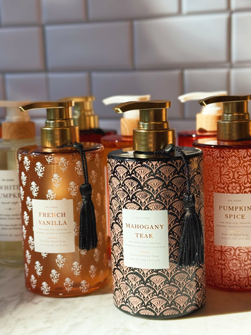Mahogany Teak Glass Hand Soap