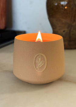 Oat Flower | Ceramic WOODEN WICK Candle