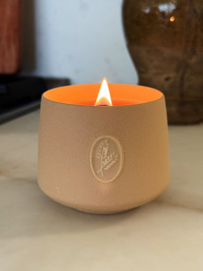 Oat Flower | Ceramic WOODEN WICK Candle