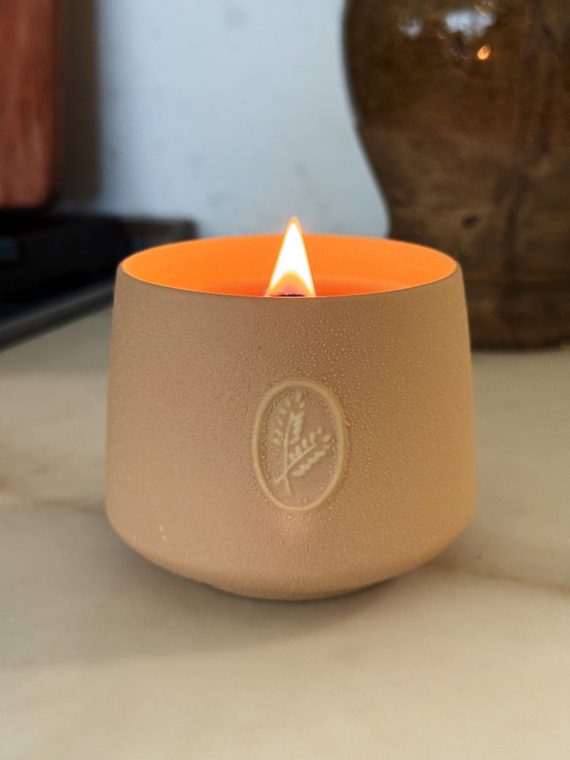 Oat Flower | Ceramic WOODEN WICK Candle