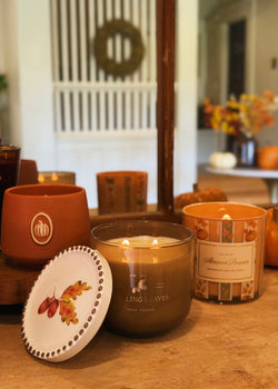 Falling Leaves Double Wick Candle