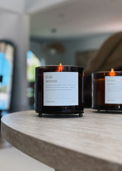 Elm Wood Candle Wooden Wick