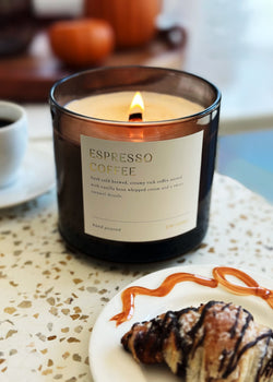 Espresso Coffee Candle Wooden Wick