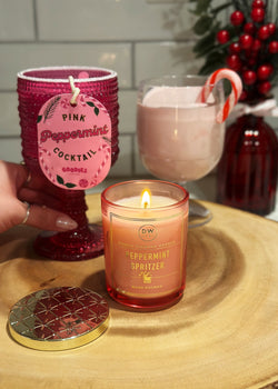 Pink Peppermint Cocktail Candle Single Wick