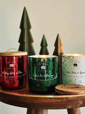 Winter Snow & Spruce Candle Single Wick