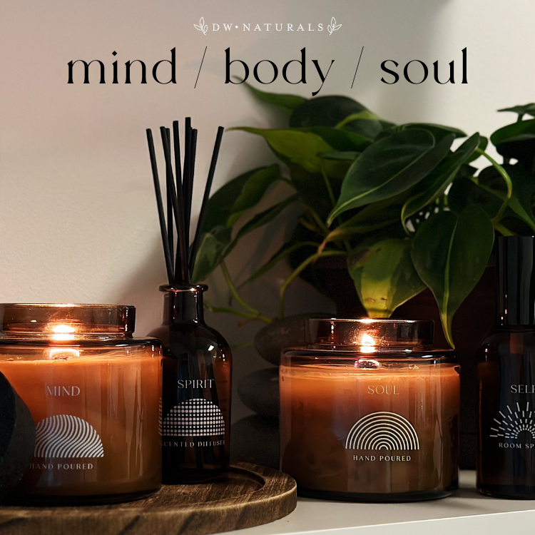 DW Naturals, mind, body, soul collection banner image