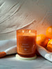 Lit double wick orange blossom candle
