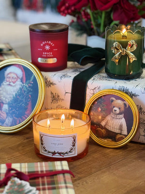 Cozy Pine Teddy Bear Triple Wick Candle